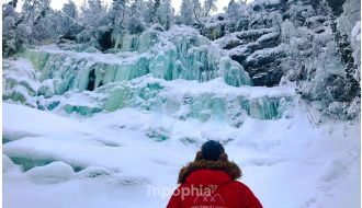 KOROUOMA FROZEN WATERFALL HIKING TOUR FROM ROVANIEMI